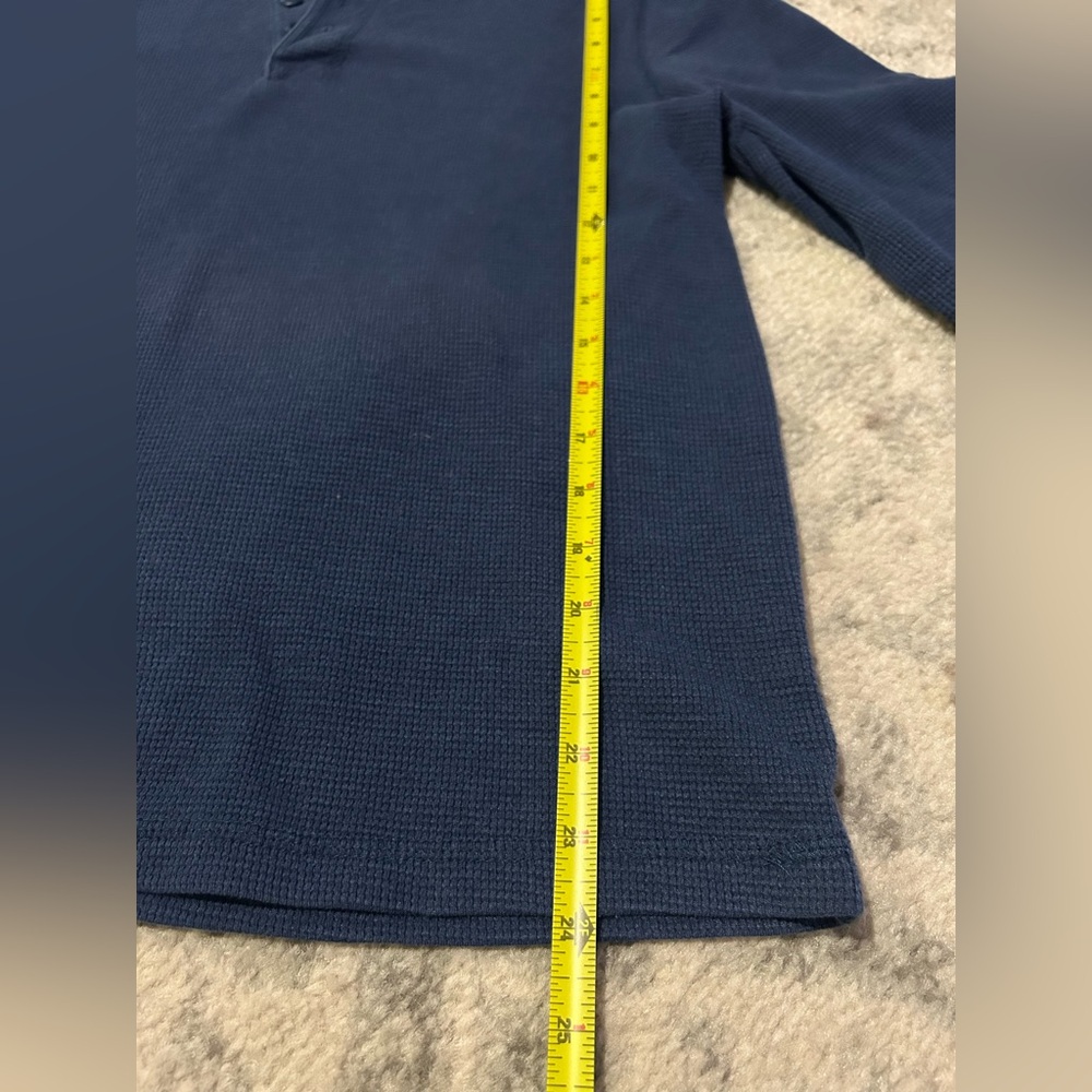 Waffle Knit Men’s Blue Henley Faded Glory Large - Picture 6 of 9